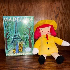 Kohl's Cares Madeline Doll Plush 14" Tall & Hardback Madeline Book EUC